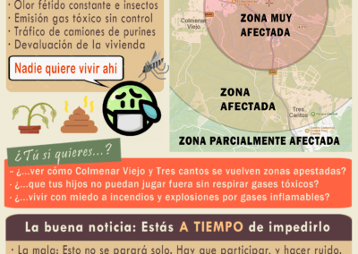 Folleto A4 de stop Biogás Colmenar y Tres Cantos