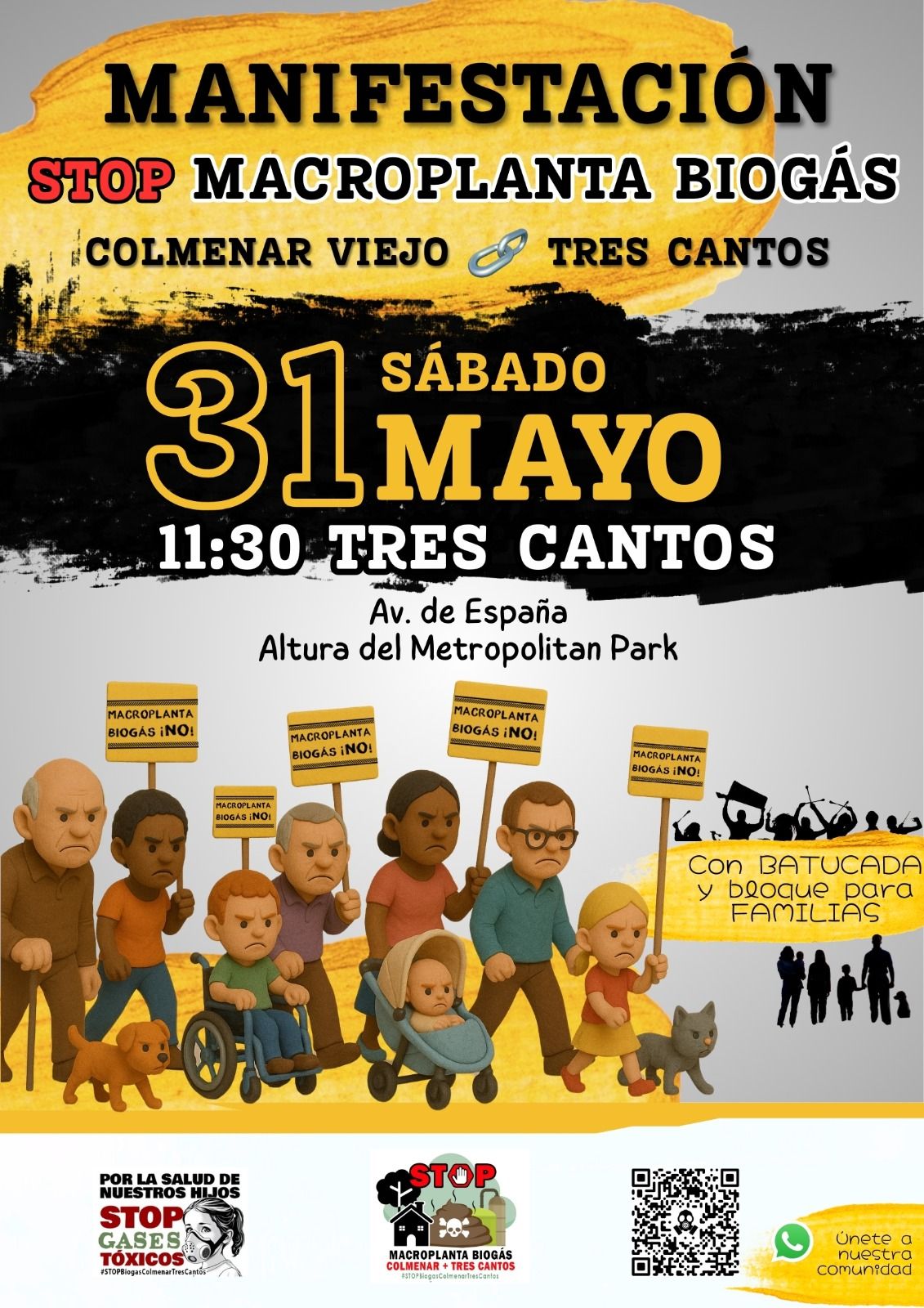 poster manifestacion contra planta de biogas